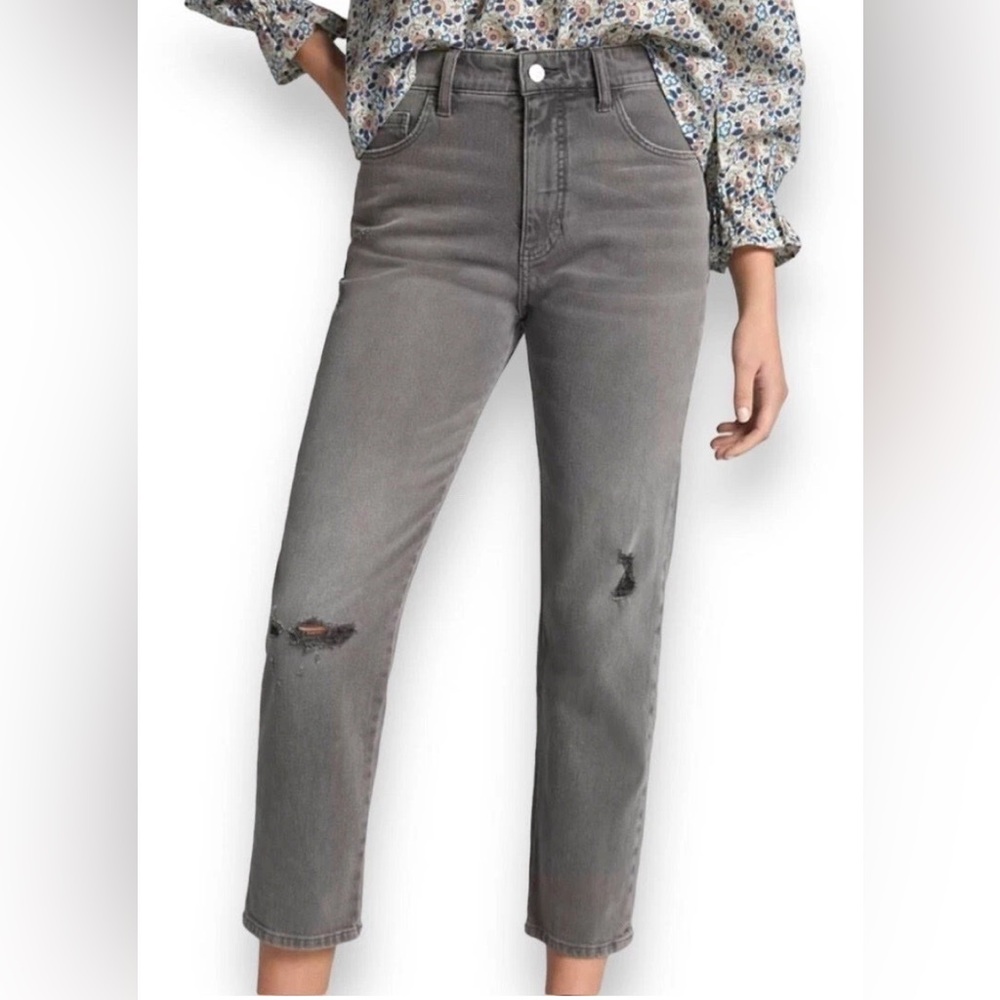 Anthropologie Pilcro Relaxed The Borrowed High Rise Boyfriend Jeans Gray SZ 30